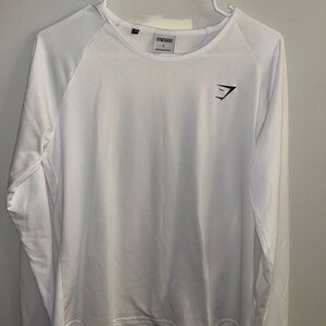 Gymshark White Long Sleeve Top